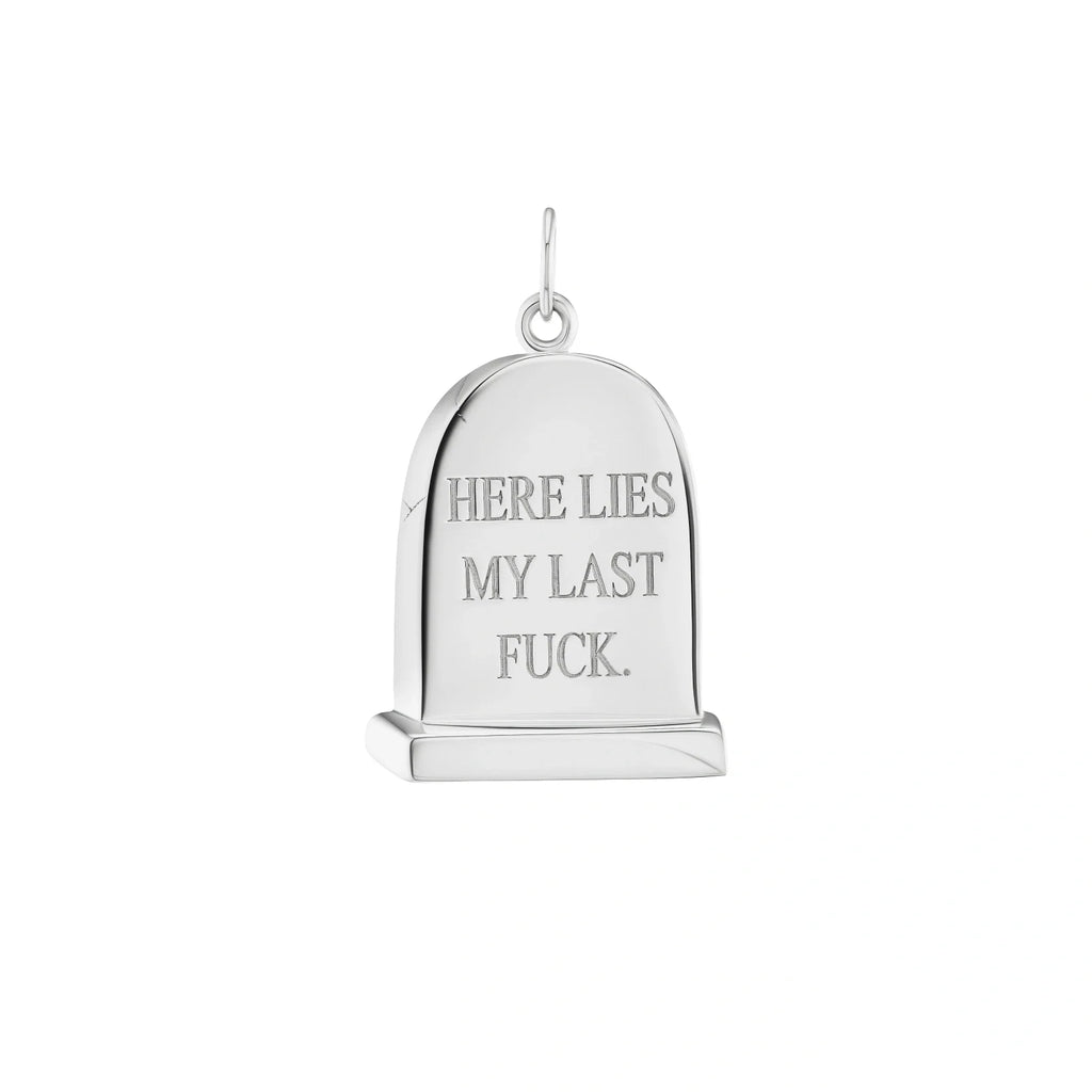 Small Silver Gravestone Pendant