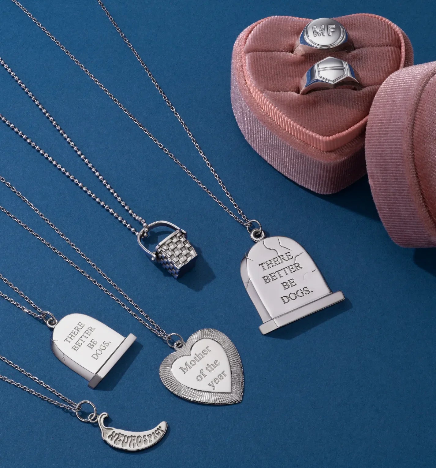 Small Silver Gravestone Pendant