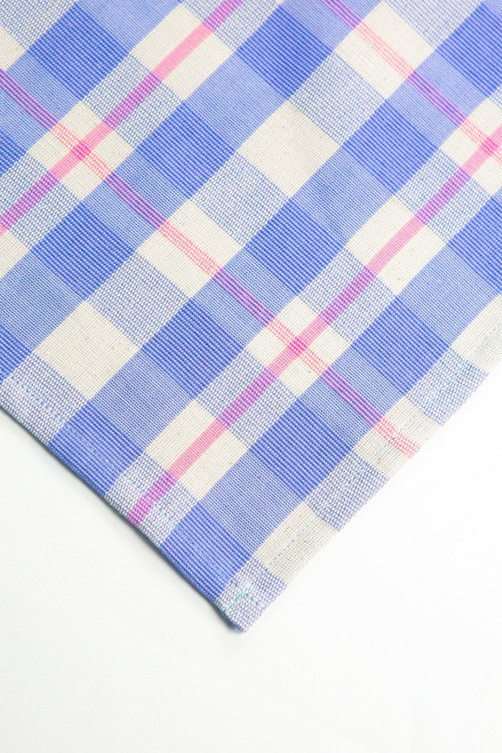 Abigail Plaid Placemat in Periwinkle Blue and Pink