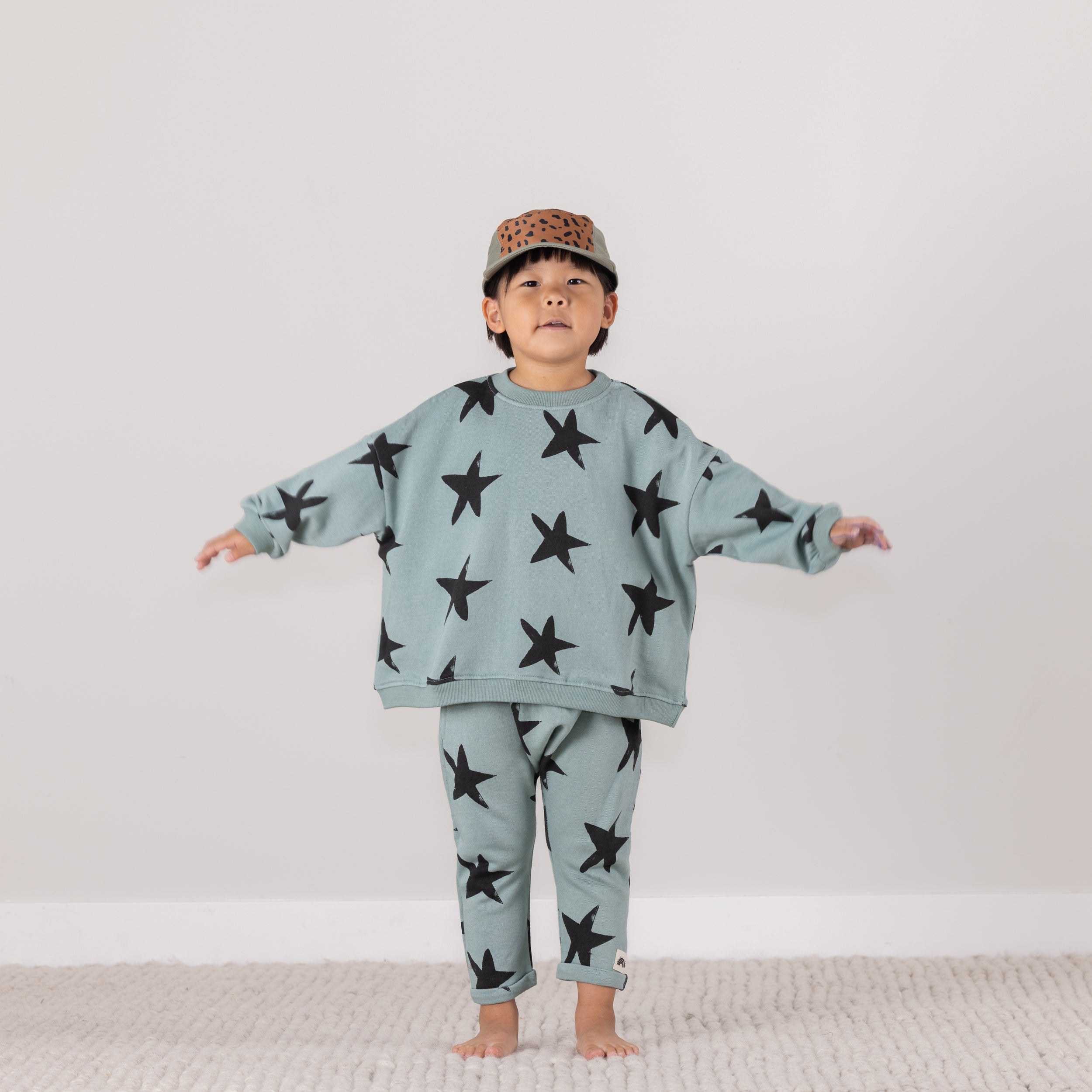 Five-Panel Hat - Green/Cheetah