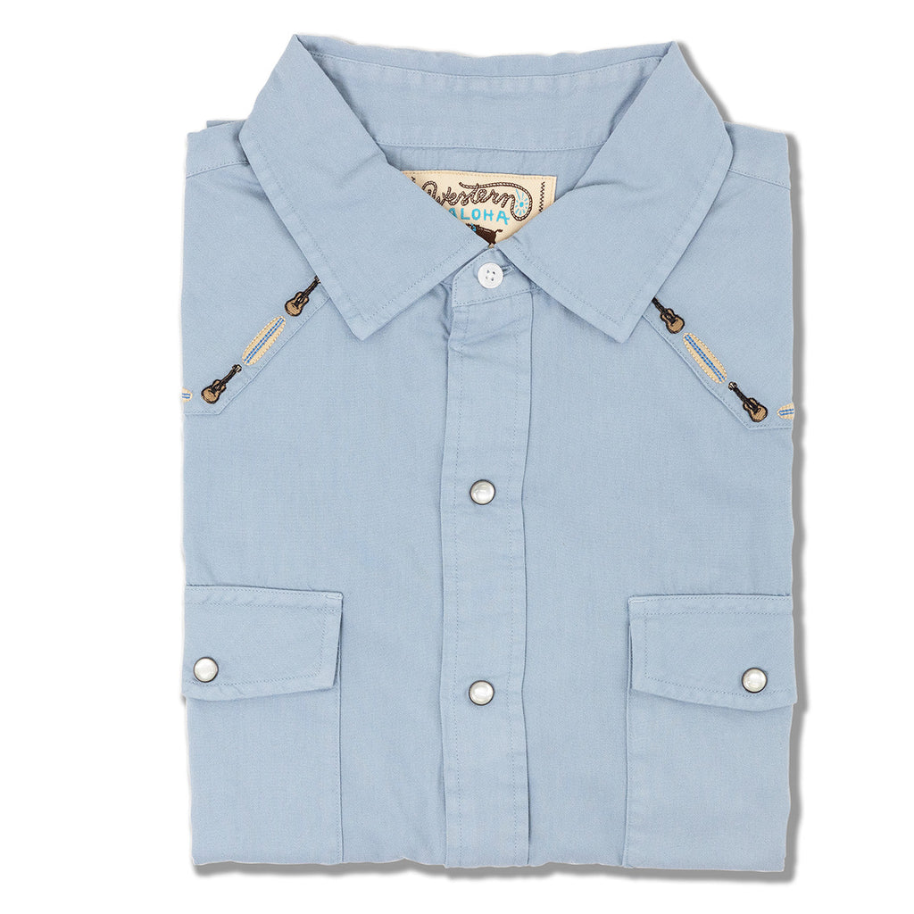 Surfboard & Ukulele Western Shirt