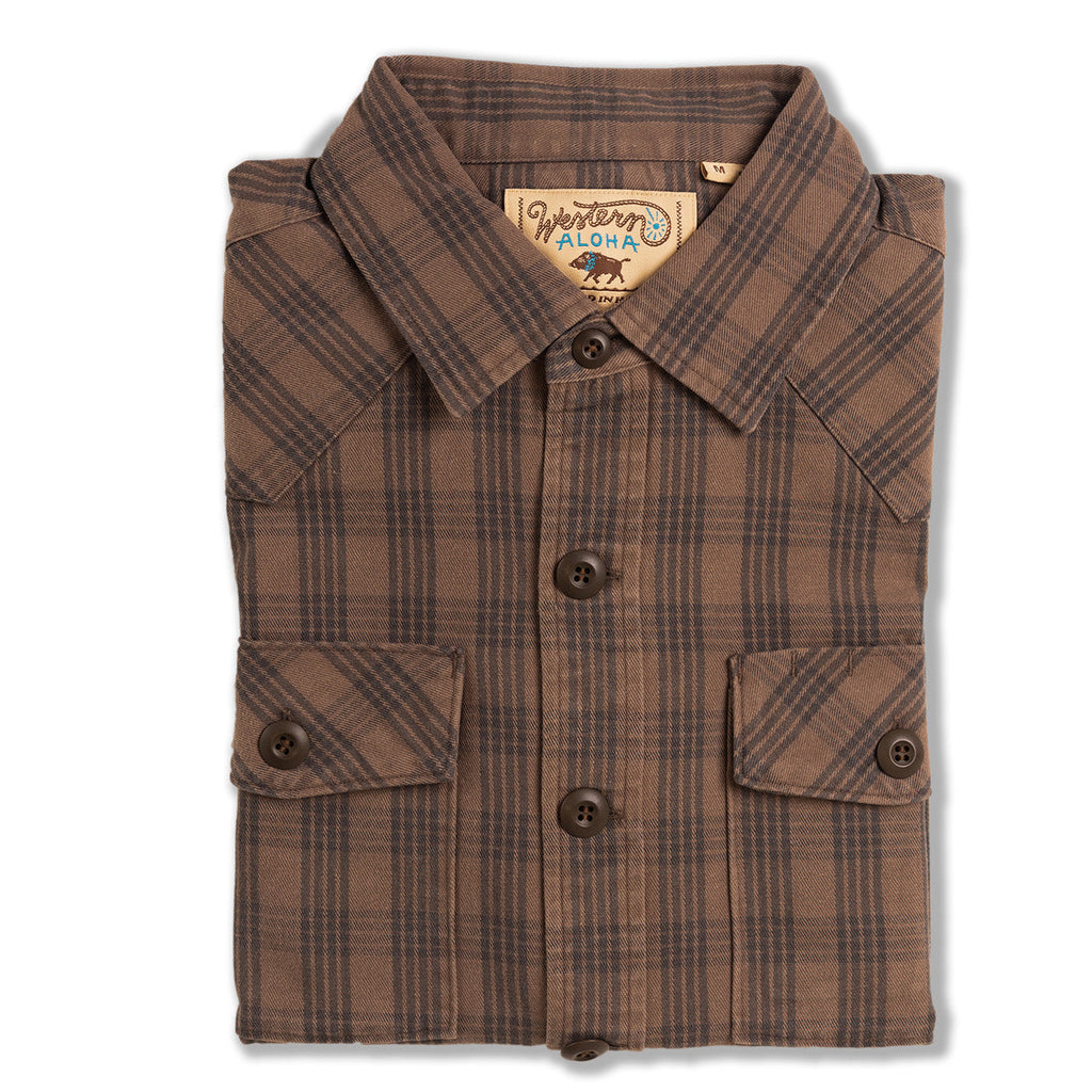 Waimea Overshirt Brown Charcoal Palaka
