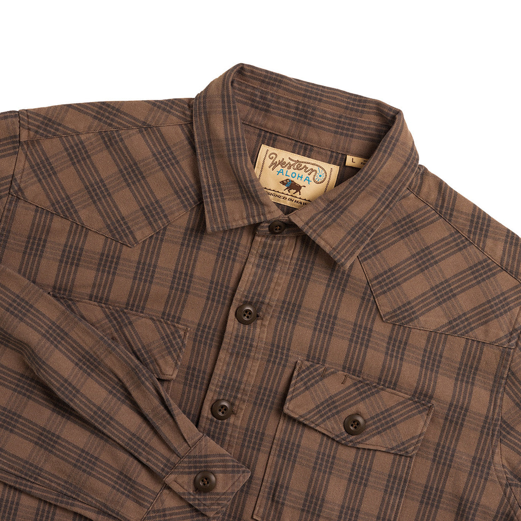 Waimea Overshirt Brown Charcoal Palaka