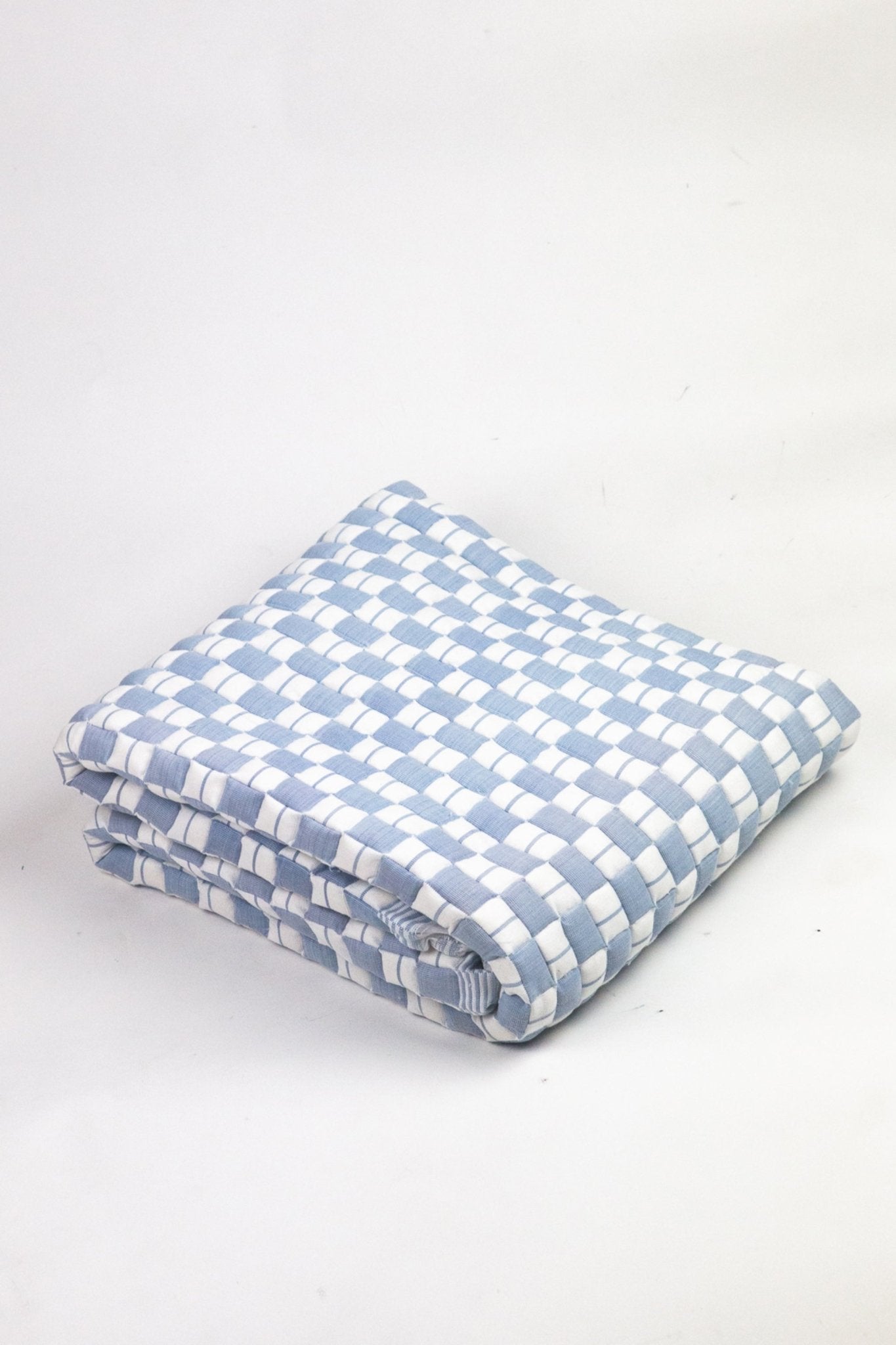 Quilted Sujani Throw Blanket - Soft Blue Grey