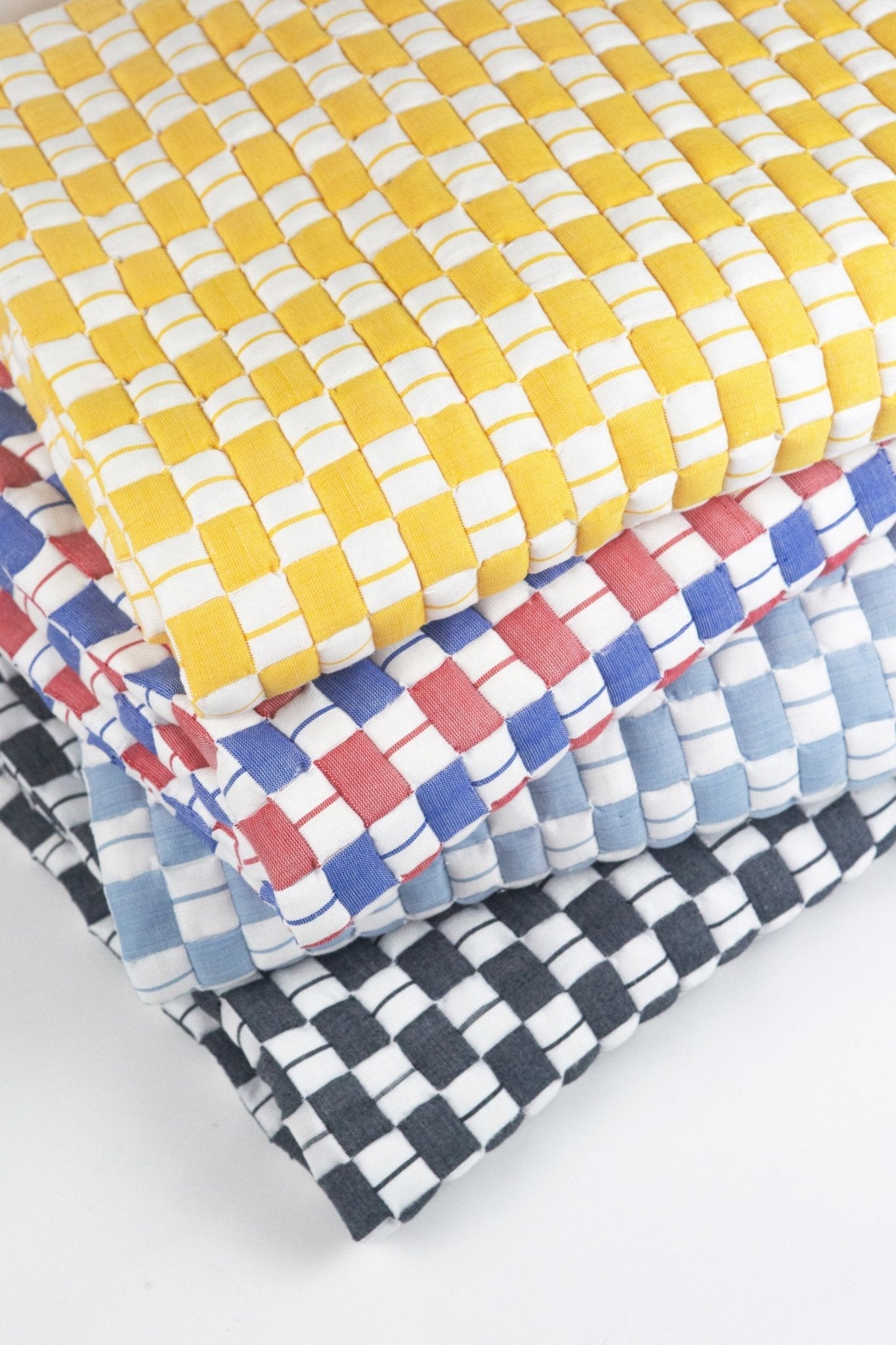 Quilted Sujani Throw Blanket - Soft Blue Grey