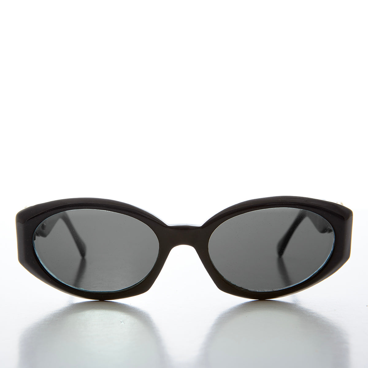 Oval Cat Eye With Gold Accents Vintage Sunglasses - Tana