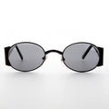 Oval Combo Vintage Sunglass with Wide Temples -Tatum