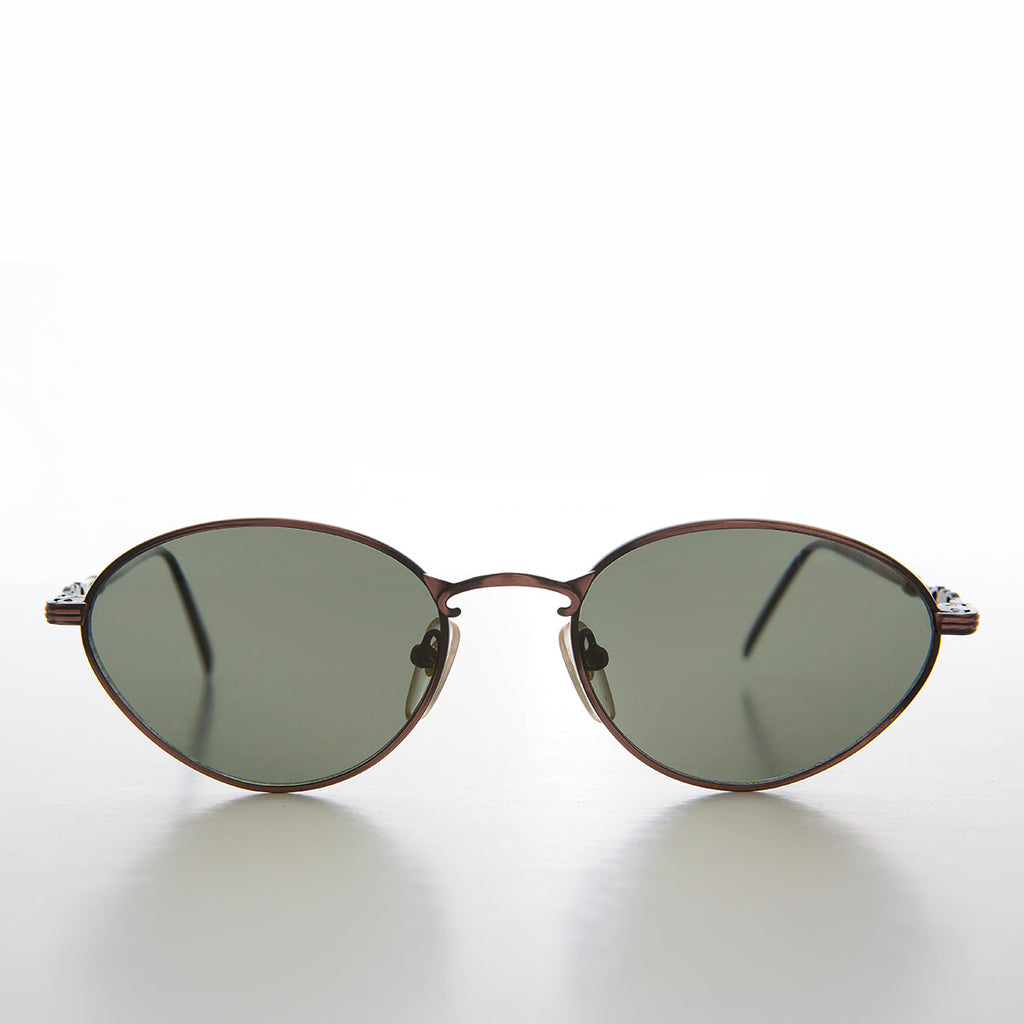 Simple Oval Minimal Vintage Sunglasses - Torres