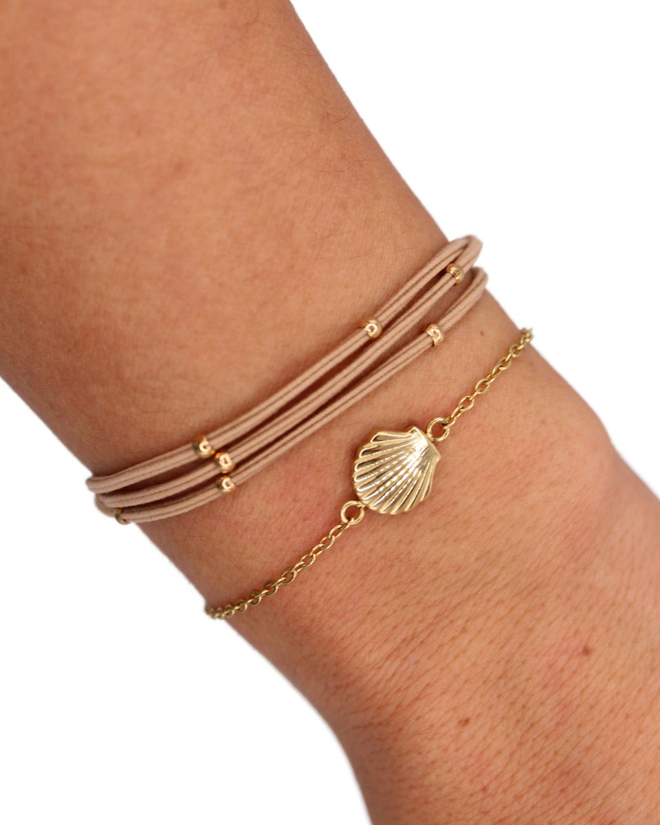 Sea Shell Charm Bracelet Set