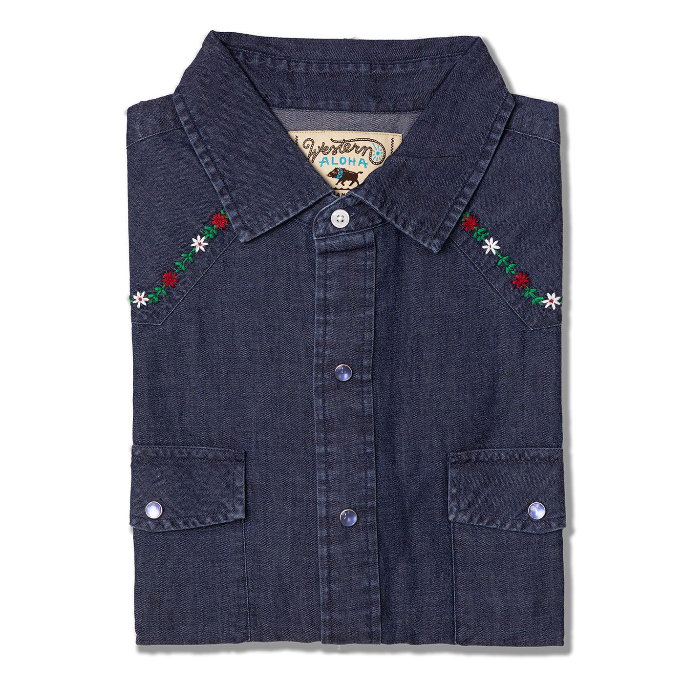 Embroidered Ohia Snap Shirt