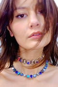 Layering Choker in Ocean (Silver)