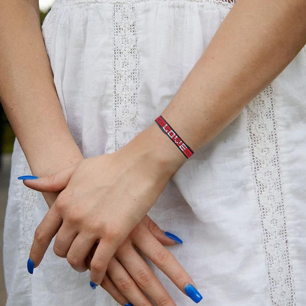 Red Love Beaded Bracelet – Handmade with Purpose