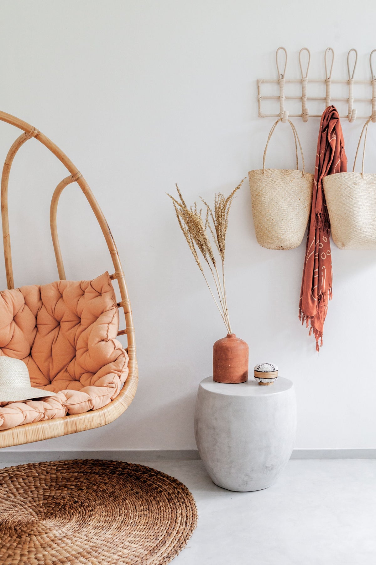 Nusa Rattan Wall Hooks