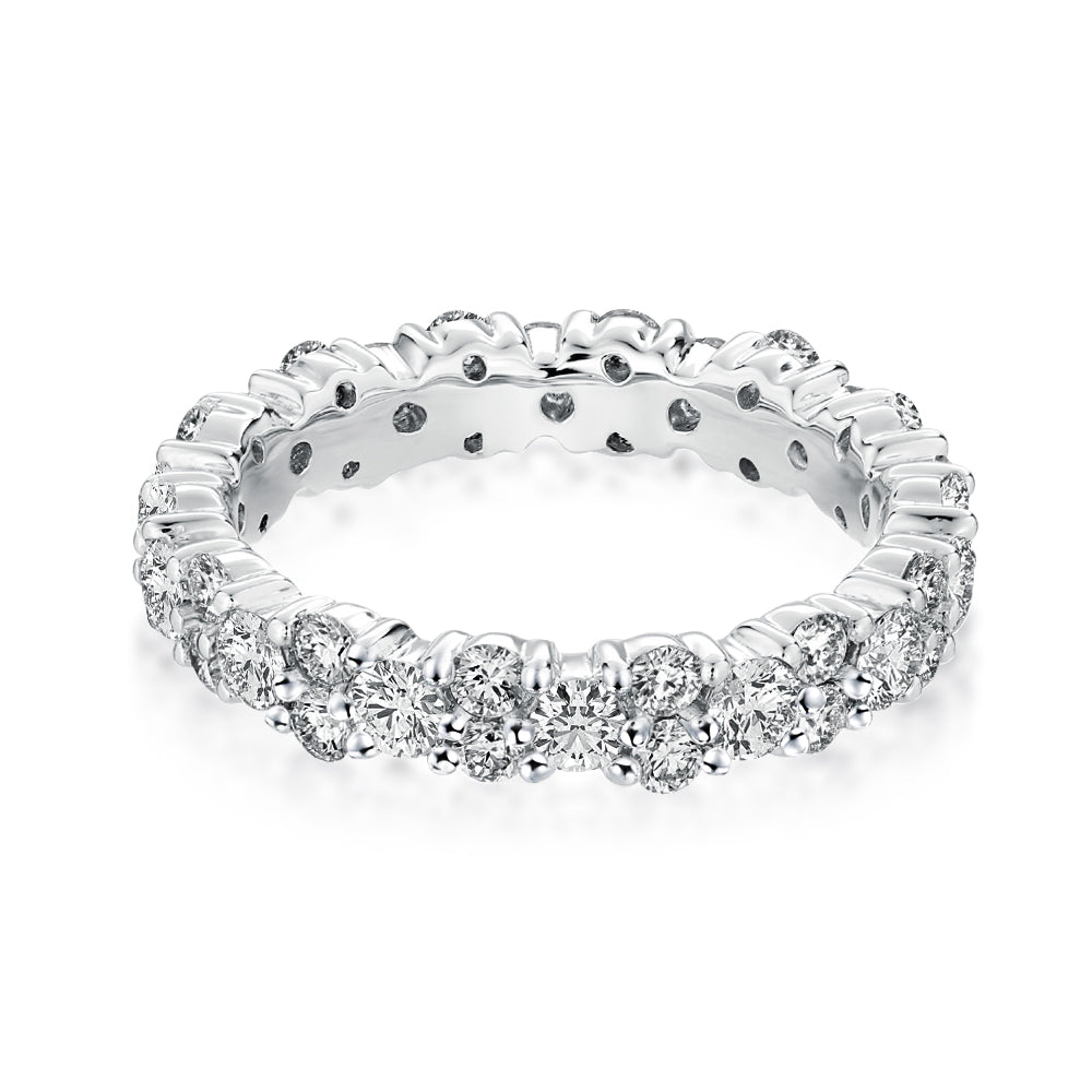 Rodiffy Moissanite 2.5 Ct Round Cut Full Wedding Band for Women