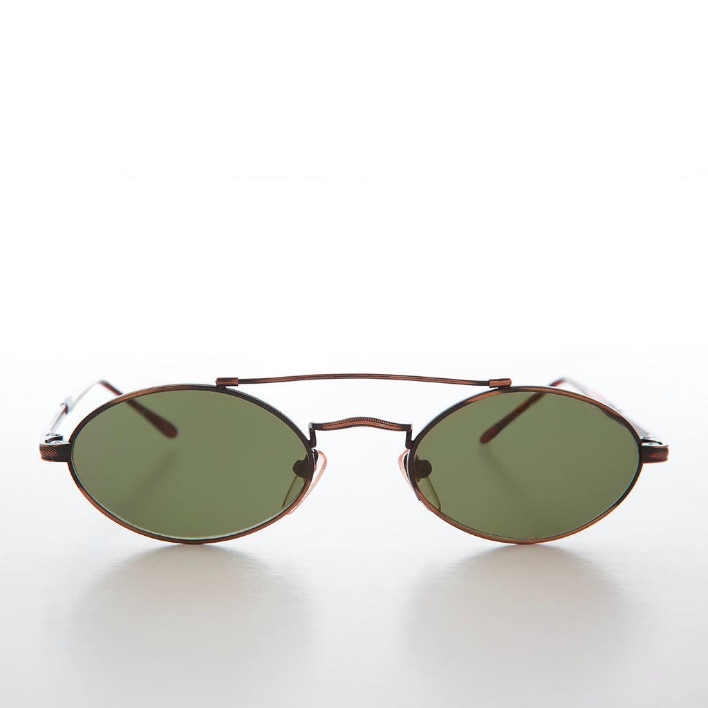 Gothic Oval Steampunk Vintage Sunglasses - Wink
