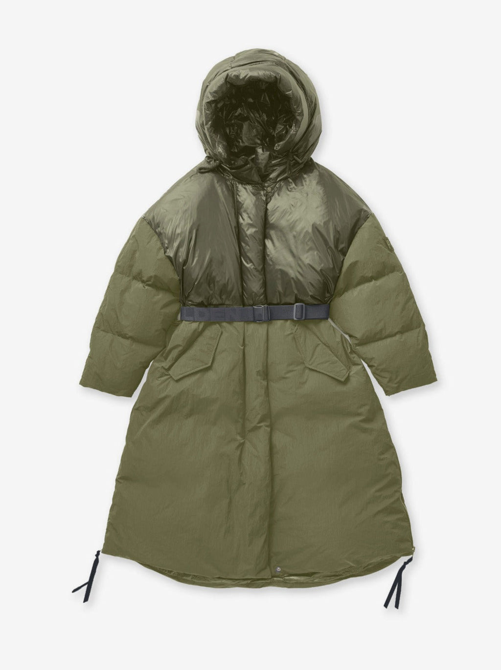 Long Down Puffer - Stone Green
