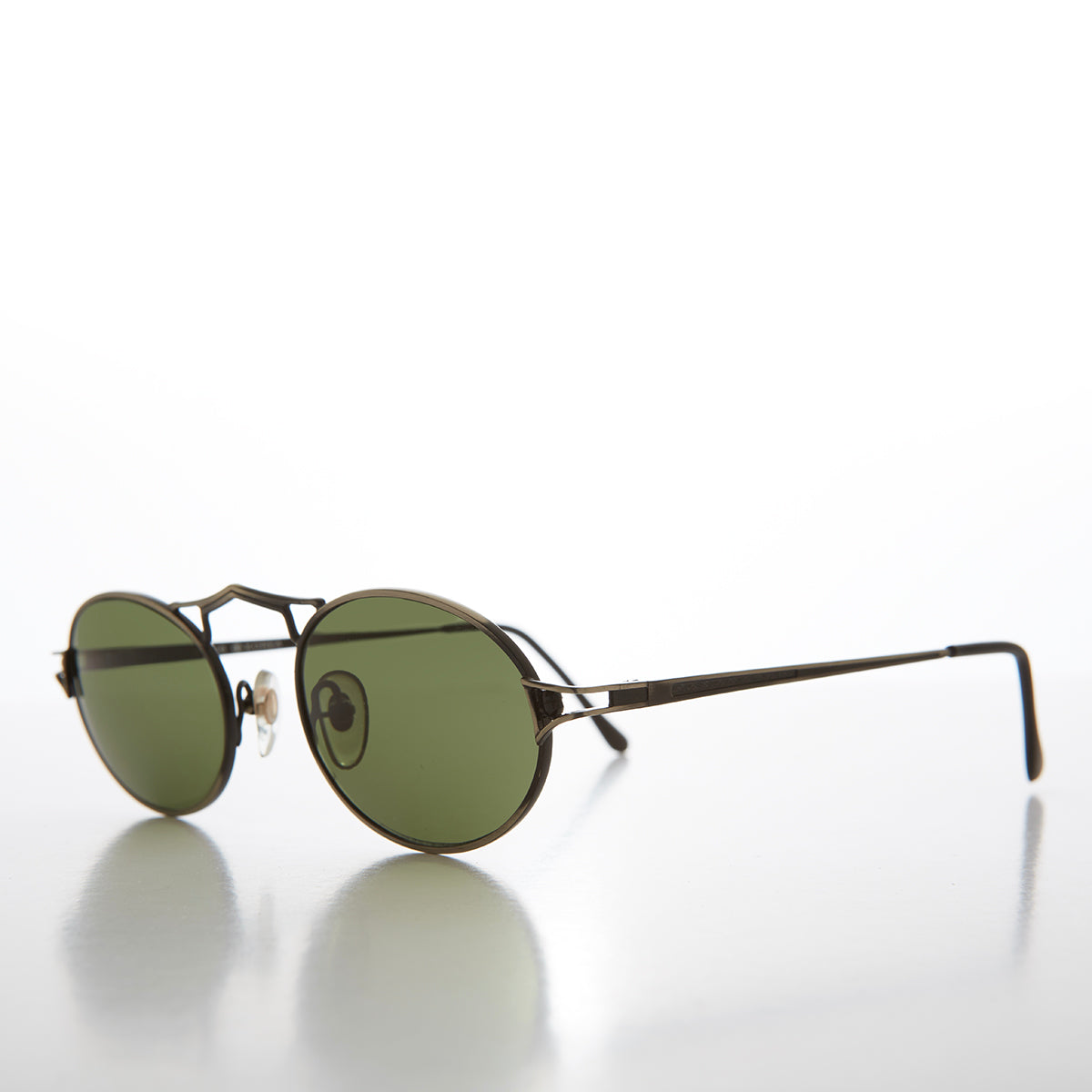 Oval Metal Steampunk Sunglass - Wyman
