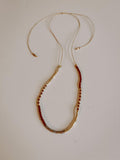 Gold Beaded Necklace and Bracelet Set