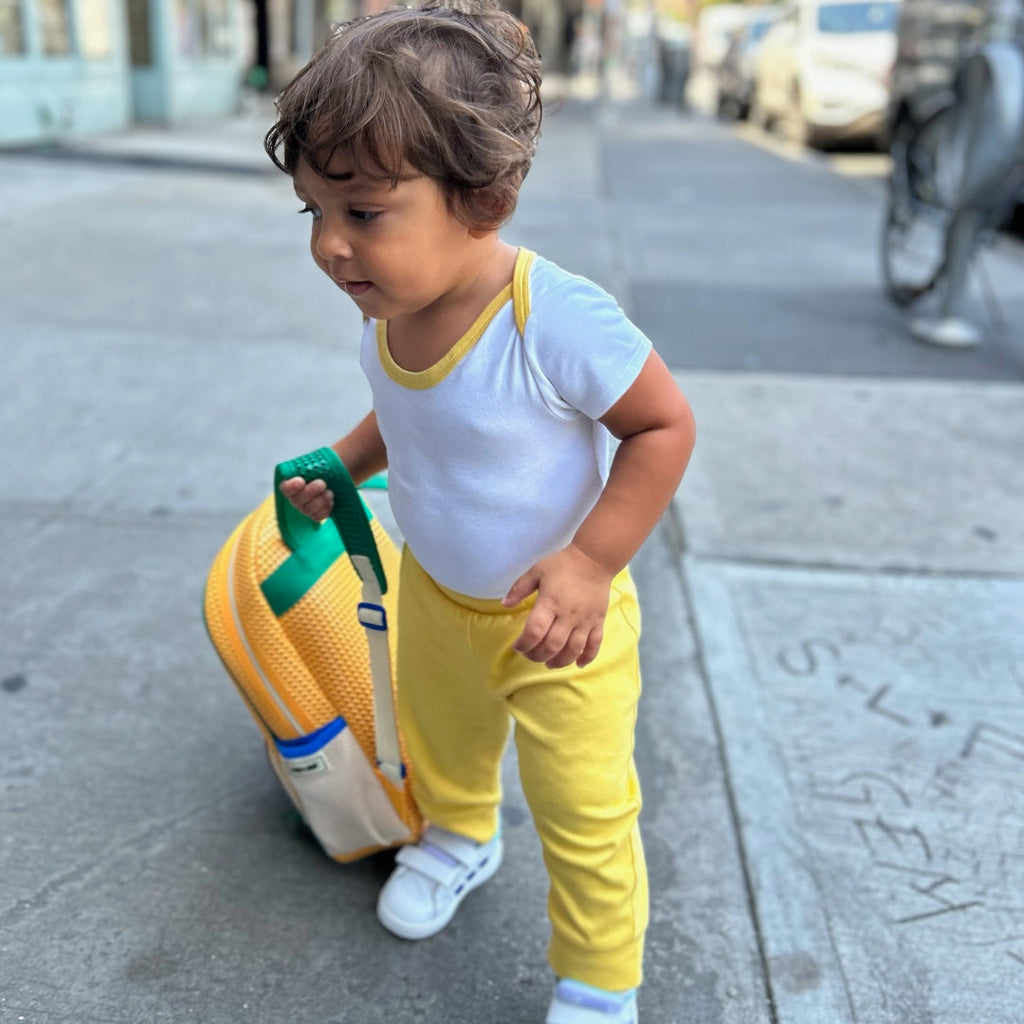 Cotton Jogger Pants in Misted Yellow