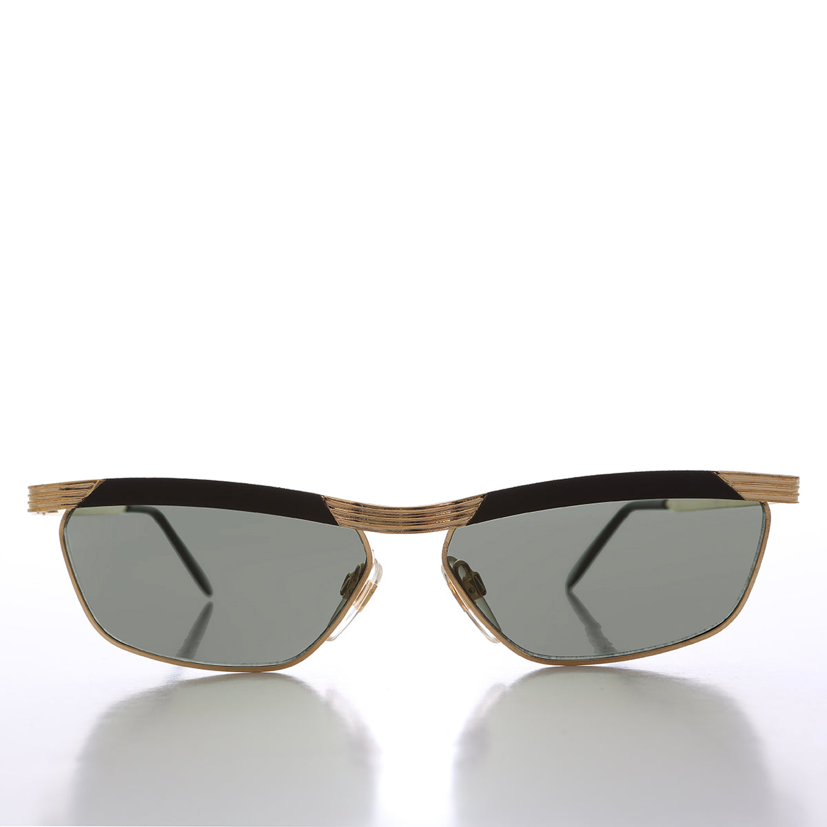 90s Curved Gold Black Frame - Yara