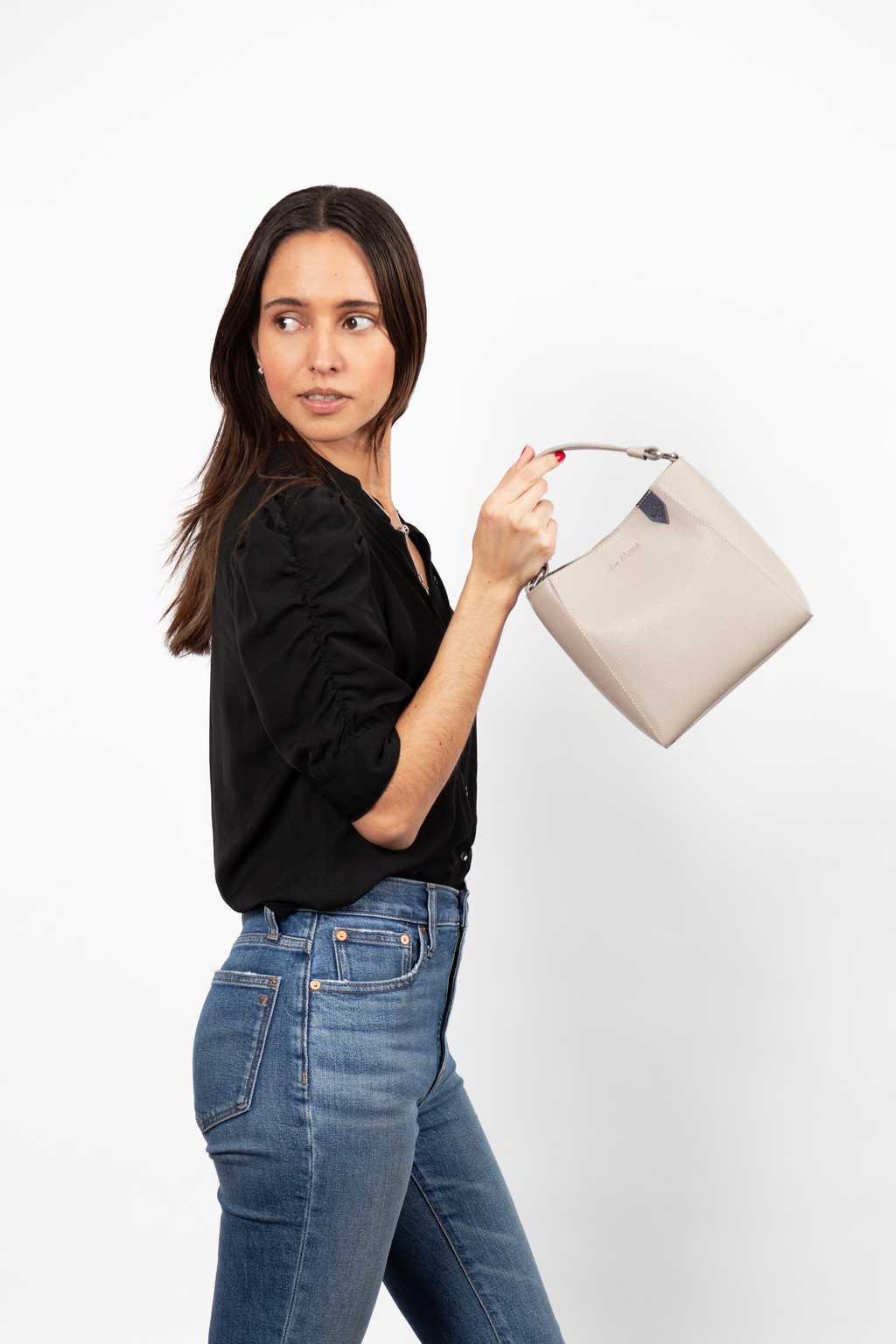 Yaya Leather Bucket Bag
