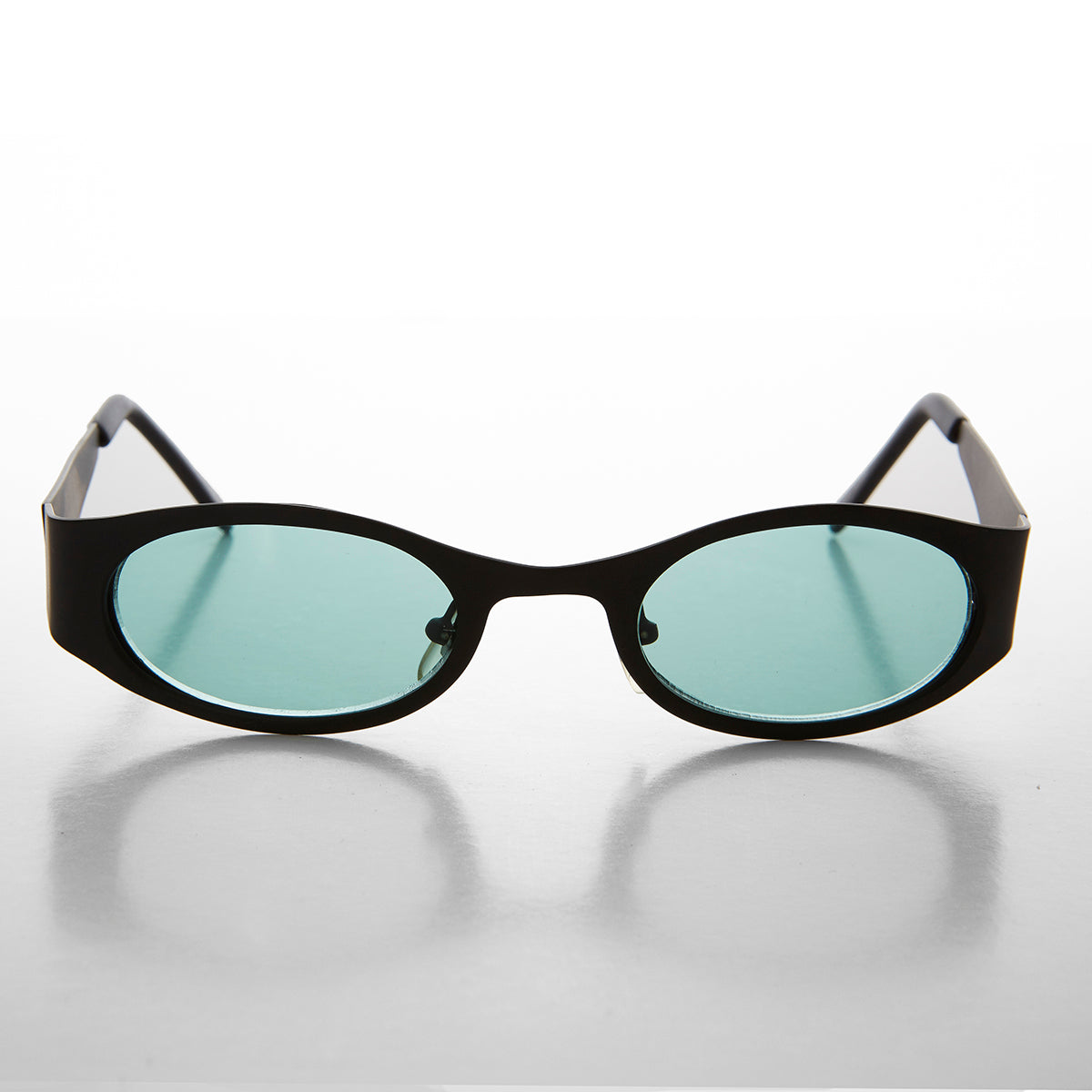 Black Oval 90s Vintage Sunglasses - Zal