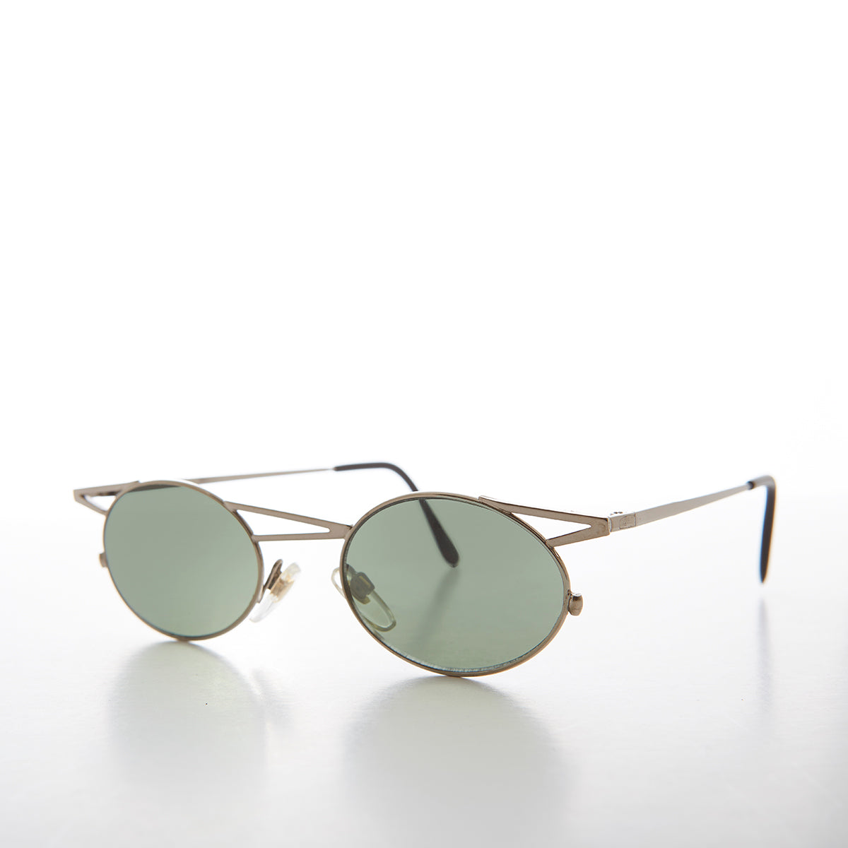 Futuristic Zig Zag Oval Lens Vintage Sunglass - Zee