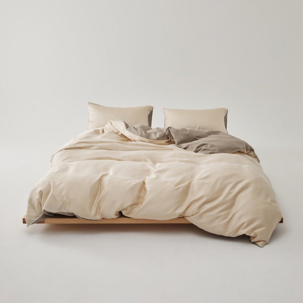 Adeline Pastel Silky Cooling TENCEL™ Bedding Set / Brown