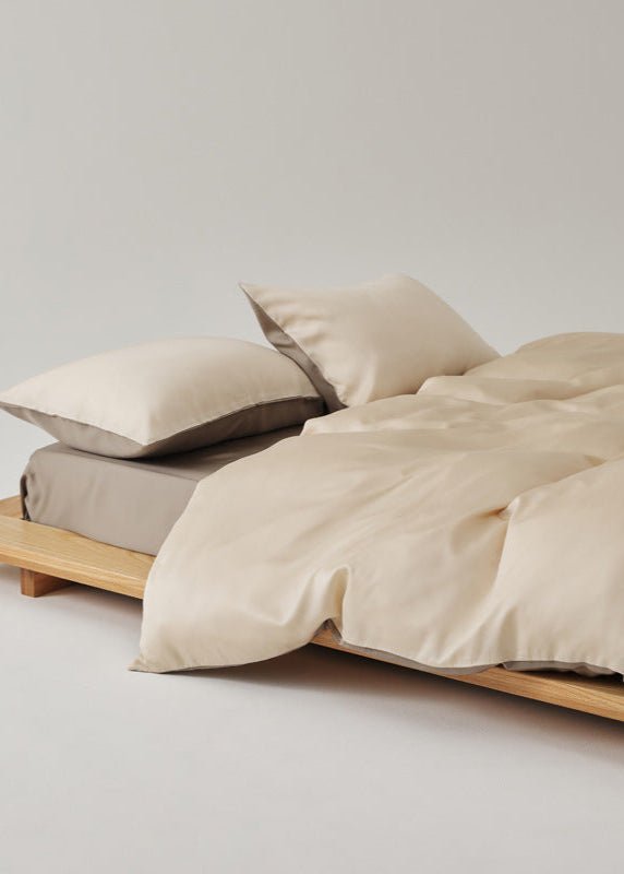 Adeline Pastel Silky Cooling TENCEL™ Bedding Set / White