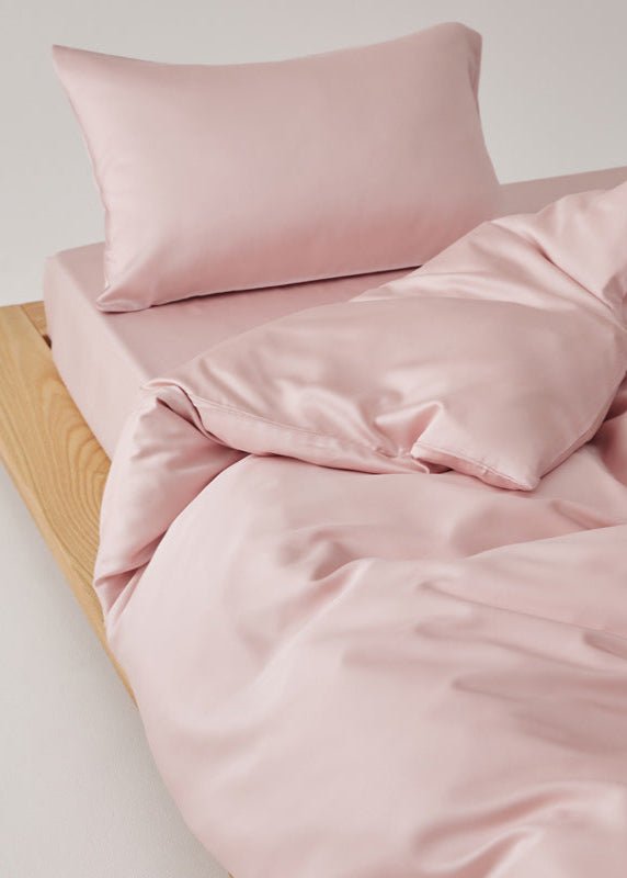 Adeline Pastel Silky Cooling TENCEL™ Bedding Set / White