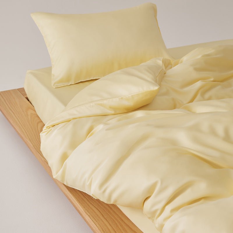 Adeline Pastel Silky Cooling TENCEL™ Bedding Set / White