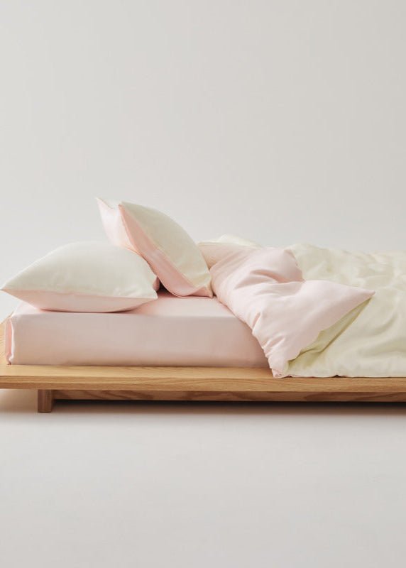 Adeline Pastel Silky Cooling TENCEL™ Bedding Set / Pink