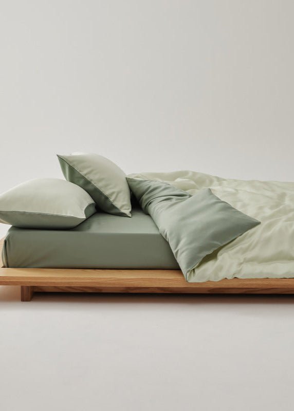 Adeline Pastel Silky Cooling TENCEL™ Bedding Set / White