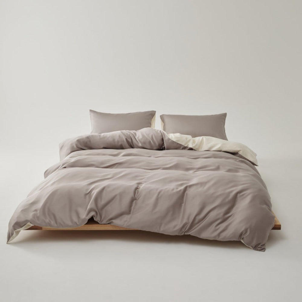 Adeline Pastel Silky Cooling TENCEL™ Bedding Set / White