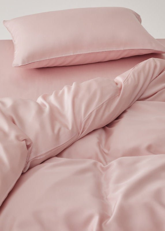 Adeline Pastel Silky Cooling TENCEL™ Bedding Set / White