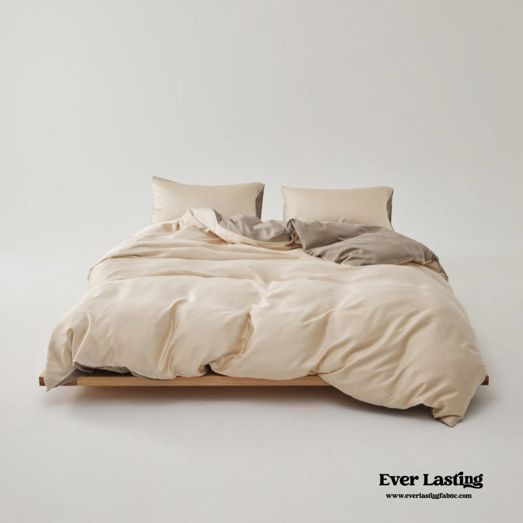 Adeline Pastel Silky Cooling TENCEL™ Bedding Set / Coffee