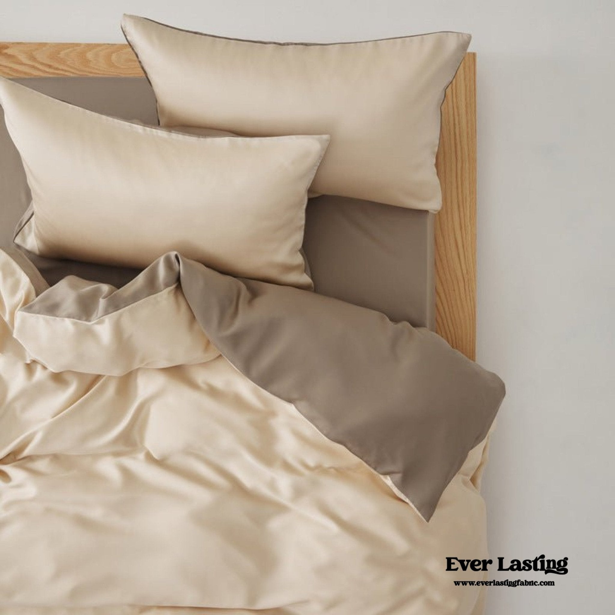 Adeline Pastel Silky Cooling TENCEL™ Bedding Set / Coffee