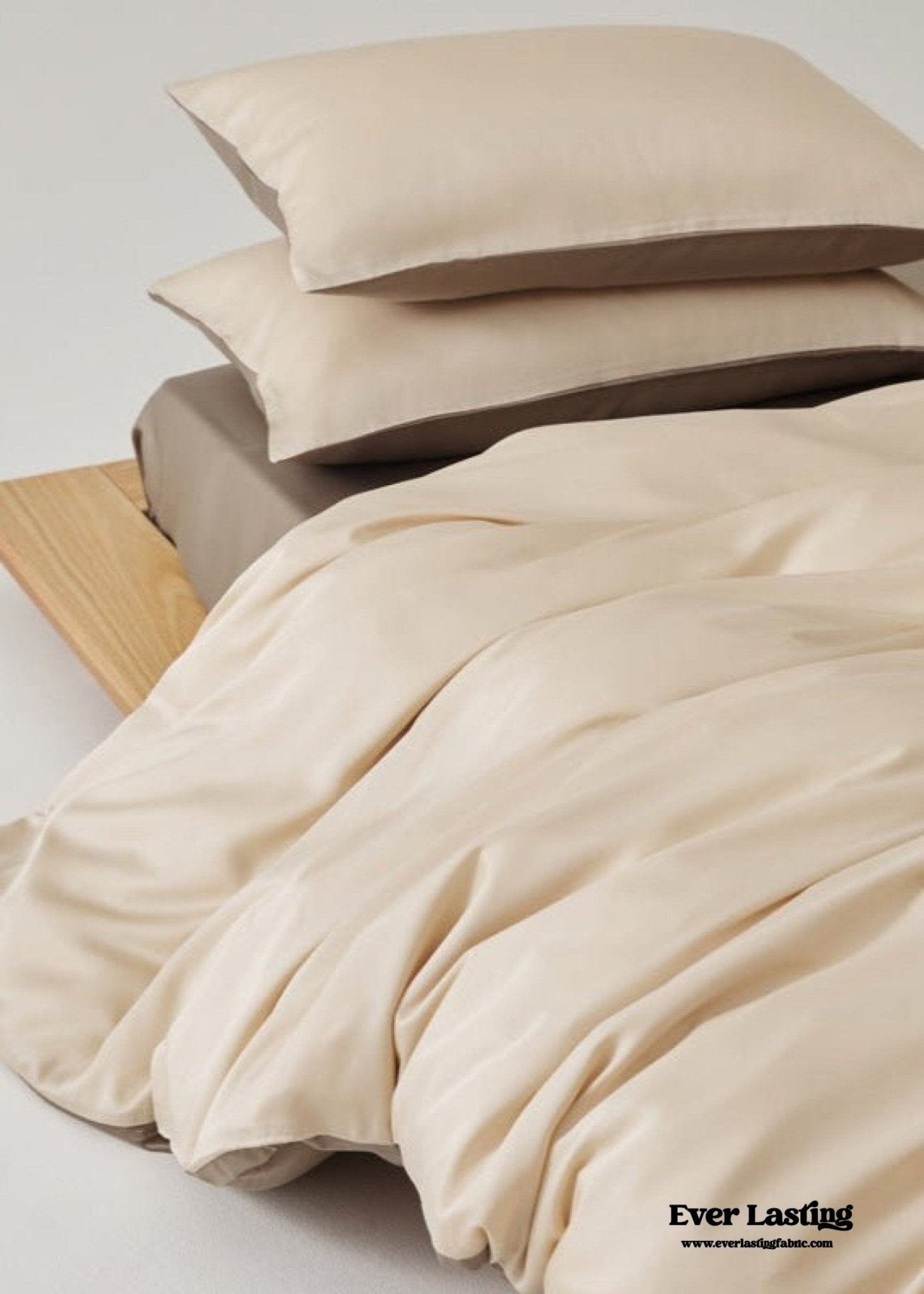 Adeline Pastel Silky Cooling TENCEL™ Bedding Set / Cream