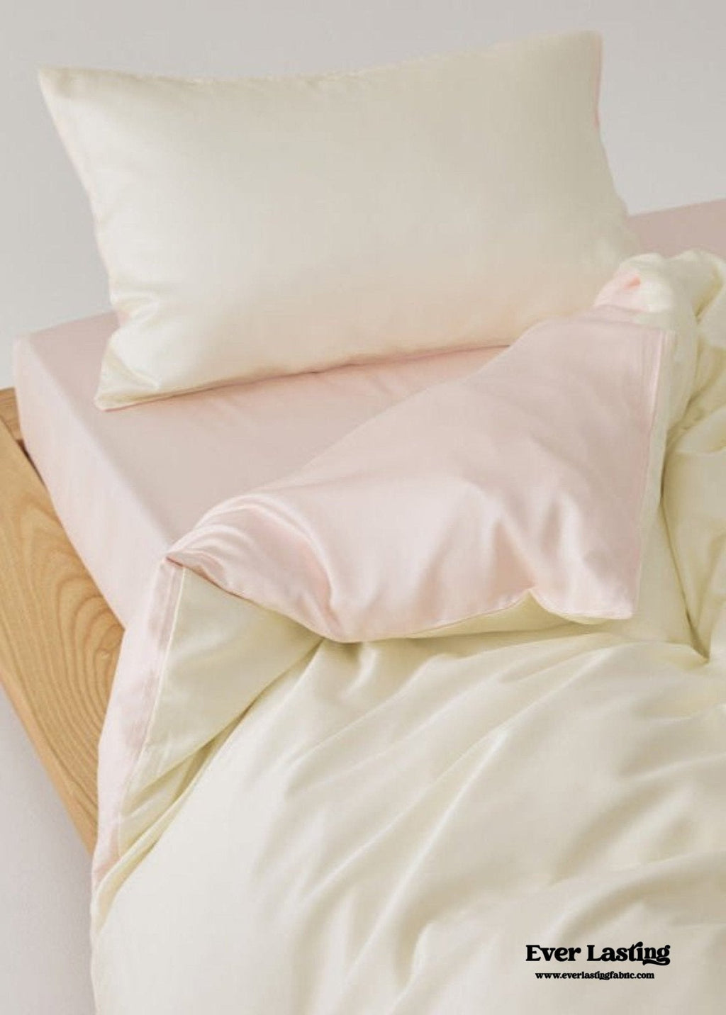 Adeline Pastel Silky Cooling TENCEL™ Bedding Set / Cream