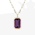 Molly Zircon Pendant Necklace in Purple