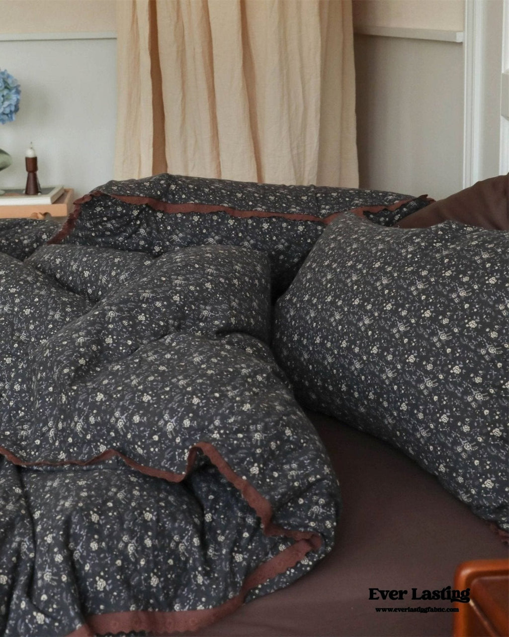 Anaya Rose French Vintage Bedding Set / Green + Brown