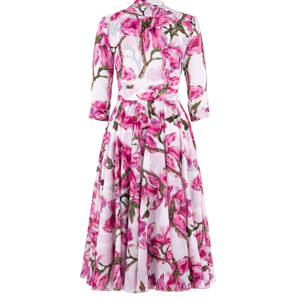 Aster Dress Magnolia Blossom White Pink Dress