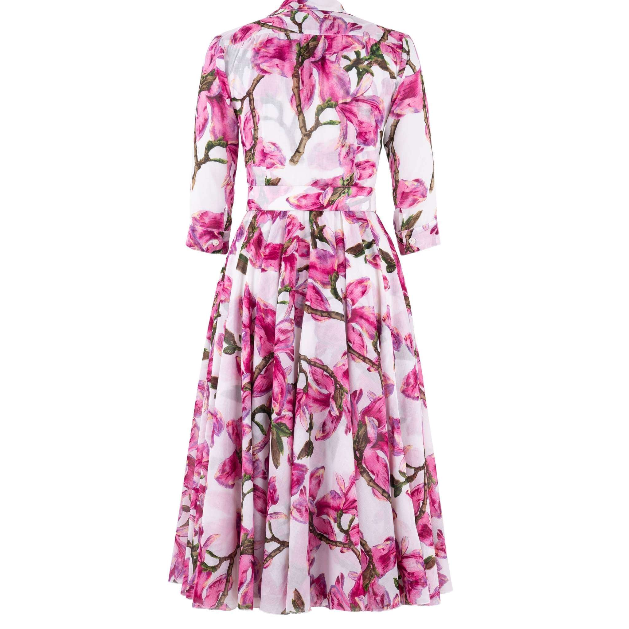 Aster Dress Magnolia Blossom White Pink Dress