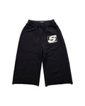 BLACK 3/4 SHORTS