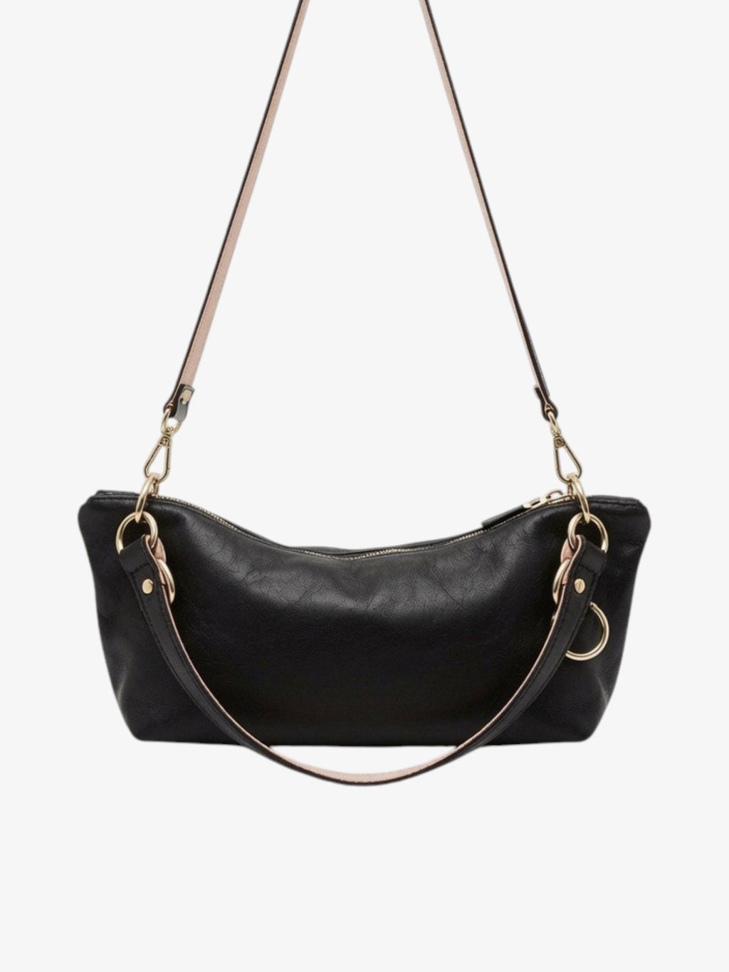 Blair-East West Shoulder Bag, Black Leather