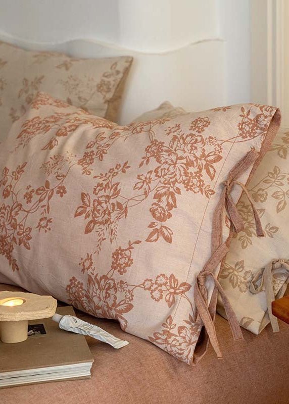 Bonnie Ribbon Bow Tie Floral Bedding Set / Blue