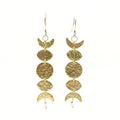 Moon Phase Earrings in Brass