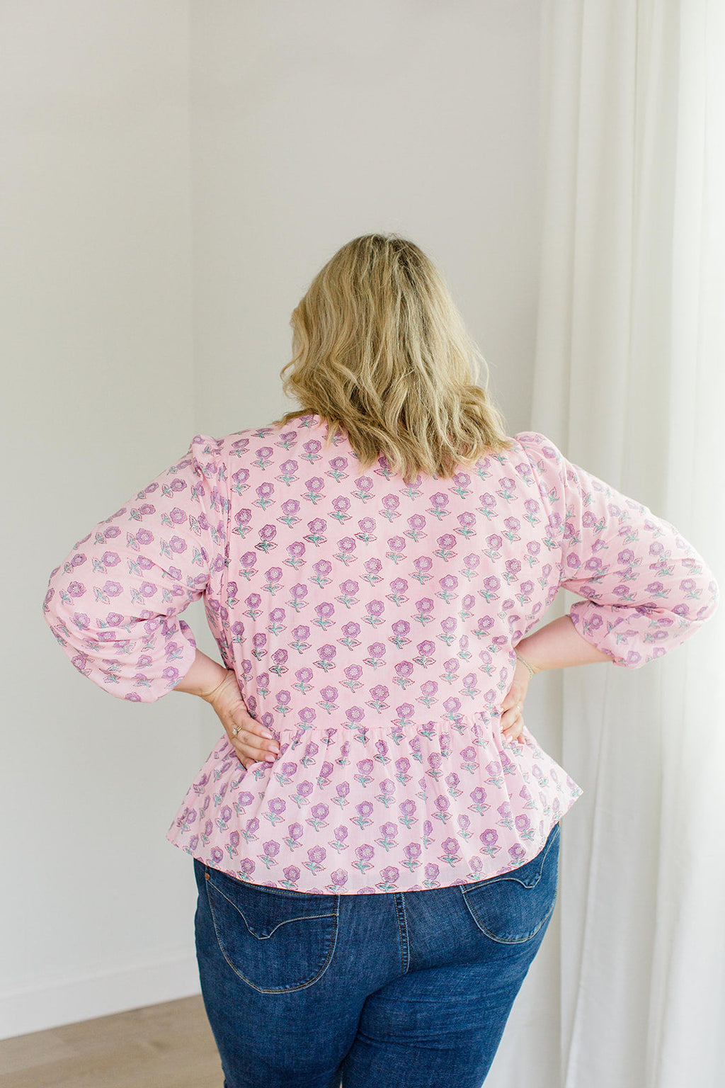 The Frances Top in Blush Haze
