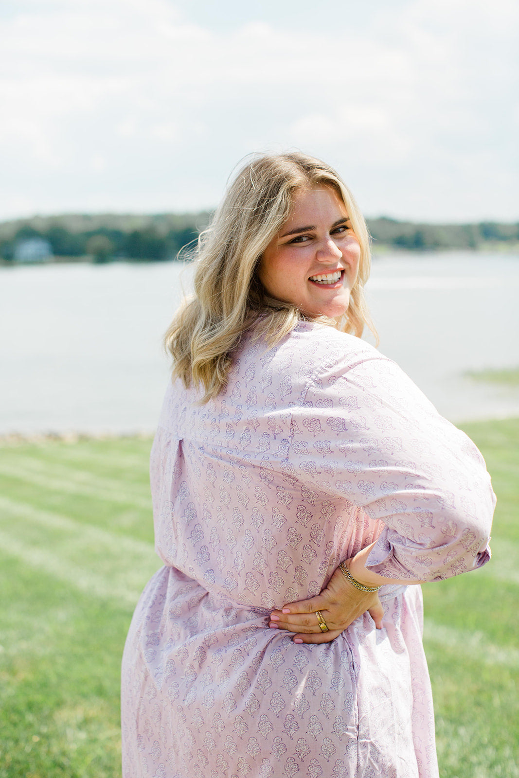 The Christine Shirt Dress in Lavender Taffy