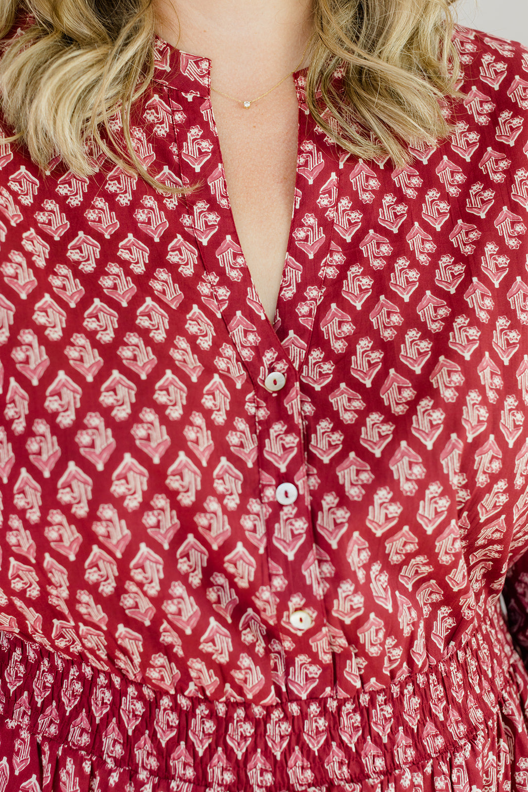 The Francesca Midi Dress in Spiced Merlot